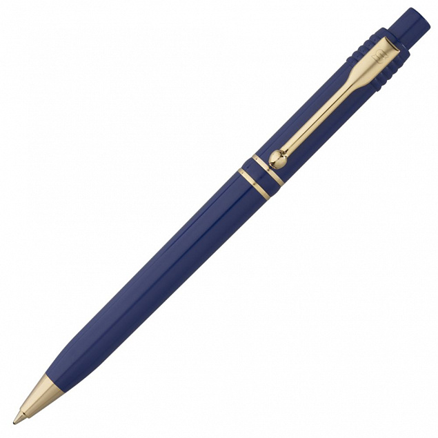 Ручка шариковая Raja Gold, синяя с логотипом в Белгороде заказать по выгодной цене в кибермаркете AvroraStore