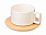 Чайная пара с бамбуковым блюдцем «Sheffield» с логотипом в Белгороде заказать по выгодной цене в кибермаркете AvroraStore