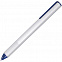 Ручка шариковая PF One, серебристая с синим с логотипом в Белгороде заказать по выгодной цене в кибермаркете AvroraStore
