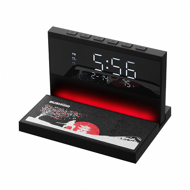 Настольные часы с беспроводной зарядкой 15W, Glory с логотипом в Белгороде заказать по выгодной цене в кибермаркете AvroraStore