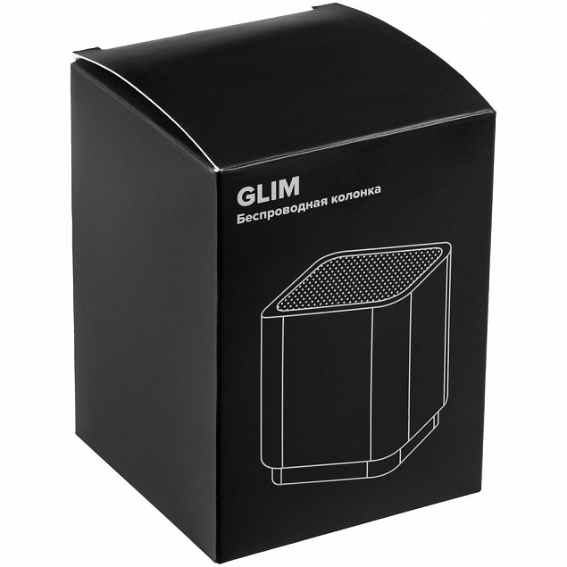Беспроводная колонка с подсветкой логотипа Glim, черная с логотипом в Белгороде заказать по выгодной цене в кибермаркете AvroraStore