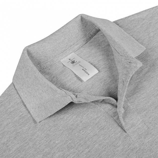 Рубашка поло Safran серый меланж с логотипом в Белгороде заказать по выгодной цене в кибермаркете AvroraStore