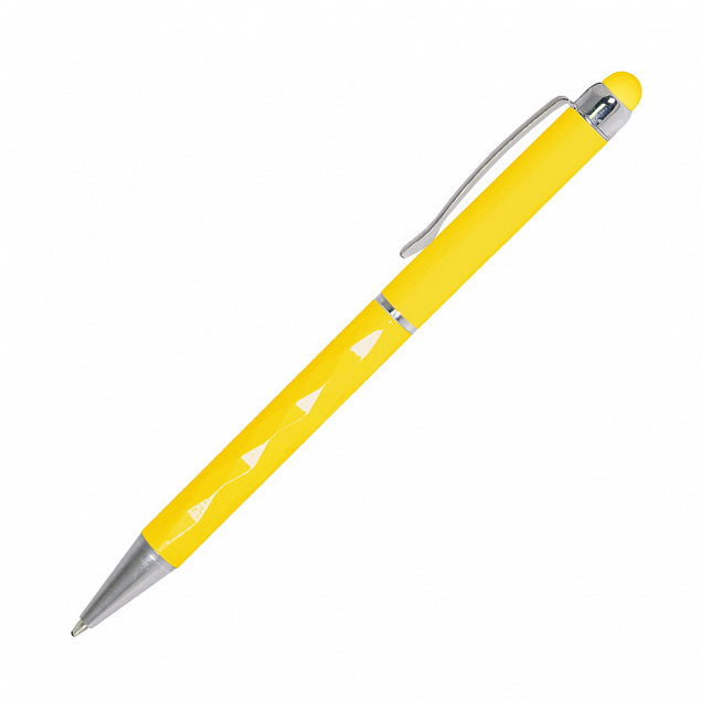 Шариковая ручка Crystal, желтая с логотипом в Белгороде заказать по выгодной цене в кибермаркете AvroraStore