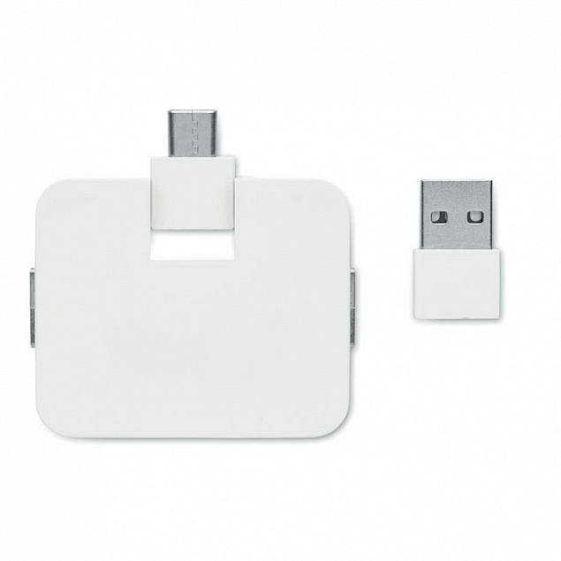 4-портовый USB-концентратор с к с логотипом в Белгороде заказать по выгодной цене в кибермаркете AvroraStore