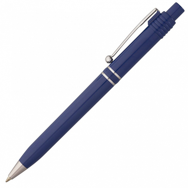 Ручка шариковая Raja Chrome, синяя с логотипом в Белгороде заказать по выгодной цене в кибермаркете AvroraStore