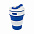 Стакан складной BUTTON;  300 мл, силикон, синий с логотипом в Белгороде заказать по выгодной цене в кибермаркете AvroraStore