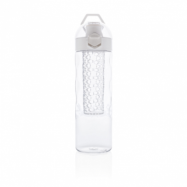Герметичная бутылка для воды с контейнером для фруктов Honeycomb, белый с логотипом в Белгороде заказать по выгодной цене в кибермаркете AvroraStore