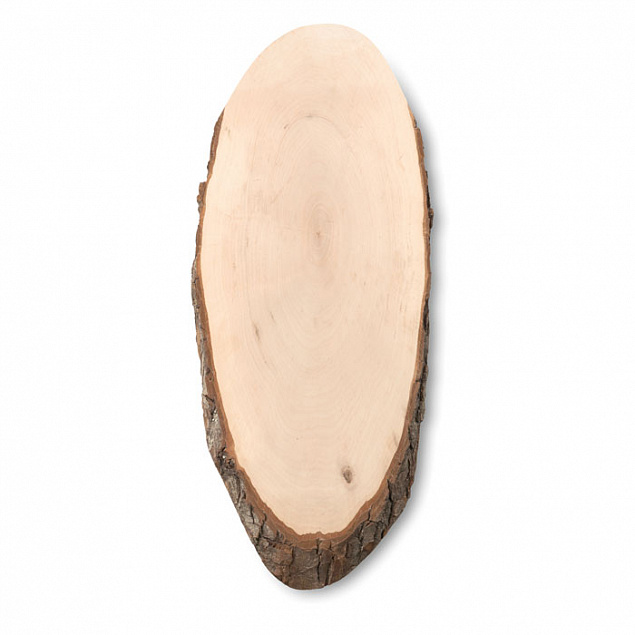 Oval wooden board with bark с логотипом в Белгороде заказать по выгодной цене в кибермаркете AvroraStore