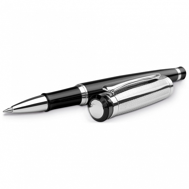 Письменный набор ORLANDO, ручка и ручка-роллер, серебристый с логотипом в Белгороде заказать по выгодной цене в кибермаркете AvroraStore