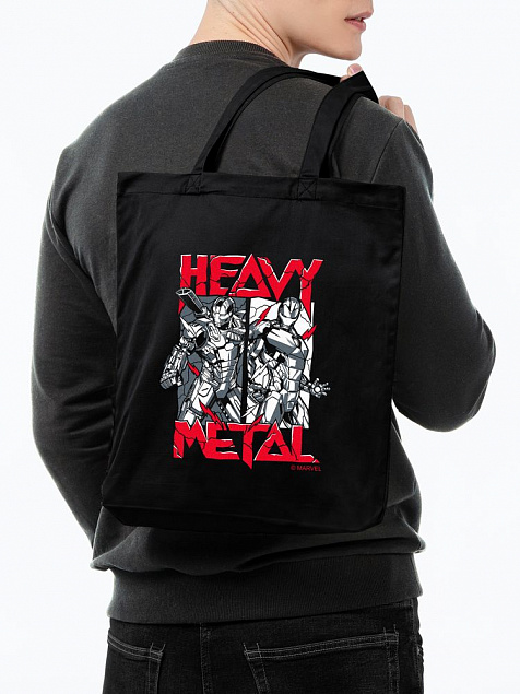 Холщовая сумка Heavy Metal, черная с логотипом в Белгороде заказать по выгодной цене в кибермаркете AvroraStore