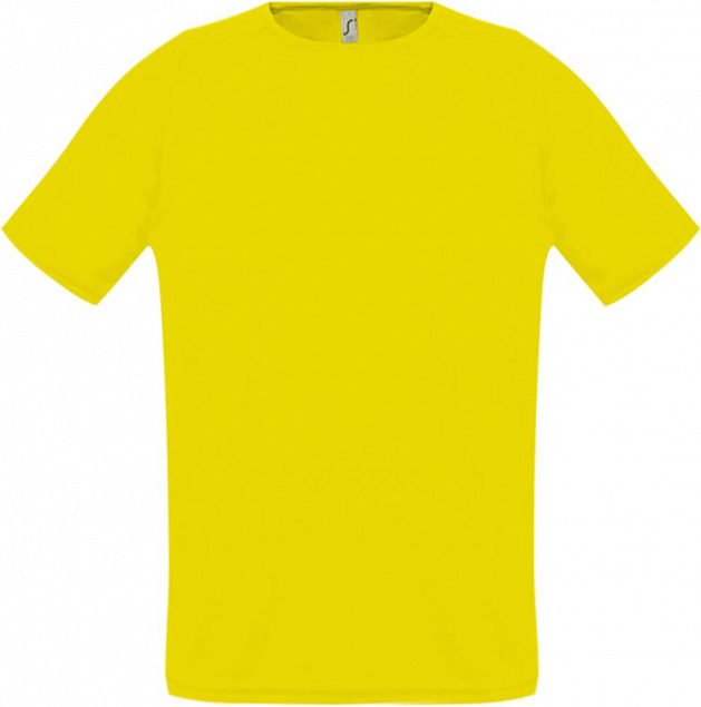 Футболка унисекс Sporty 140, лимонно-желтая с логотипом в Белгороде заказать по выгодной цене в кибермаркете AvroraStore