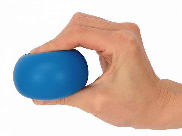 Мячик-антистресс Малевич, голубой с логотипом в Белгороде заказать по выгодной цене в кибермаркете AvroraStore