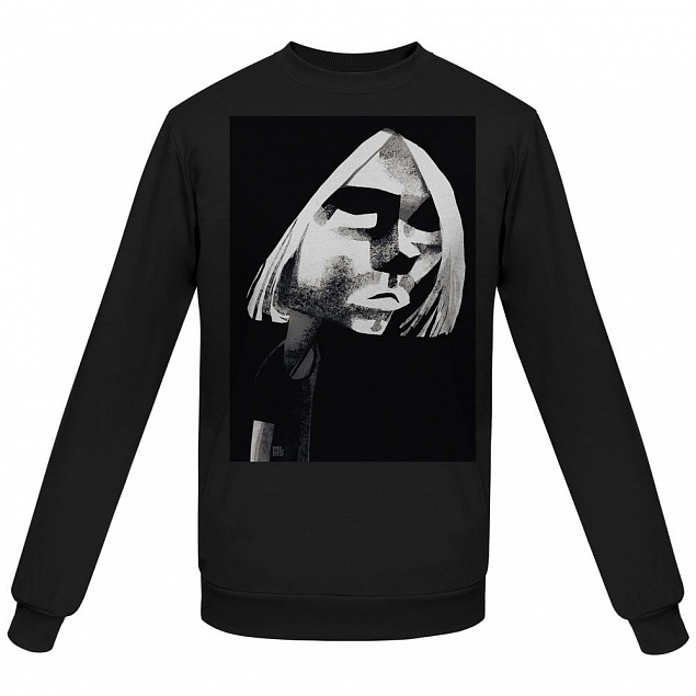Толстовка «Меламед. Kurt Cobain», черная с логотипом в Белгороде заказать по выгодной цене в кибермаркете AvroraStore