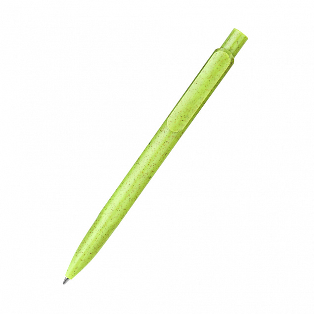 Ручка из биоразлагаемой пшеничной соломы Melanie, зеленая с логотипом в Белгороде заказать по выгодной цене в кибермаркете AvroraStore