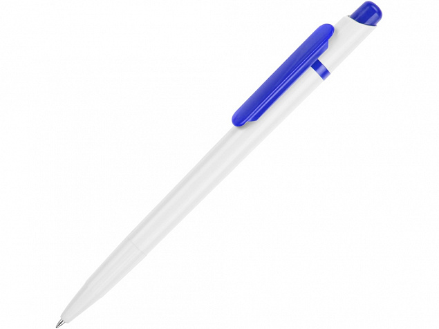 Ручка шариковая Этюд, белый/синий с логотипом в Белгороде заказать по выгодной цене в кибермаркете AvroraStore
