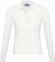 Рубашка поло женская с длинным рукавом PODIUM 210 белая с логотипом в Белгороде заказать по выгодной цене в кибермаркете AvroraStore