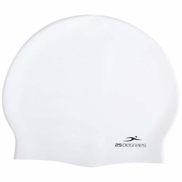 Шапочка для плавания Nuance, белая с логотипом в Белгороде заказать по выгодной цене в кибермаркете AvroraStore