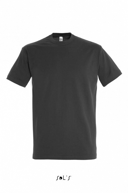 Фуфайка (футболка) IMPERIAL мужская,Тёмно-серый/графит 3XL с логотипом в Белгороде заказать по выгодной цене в кибермаркете AvroraStore