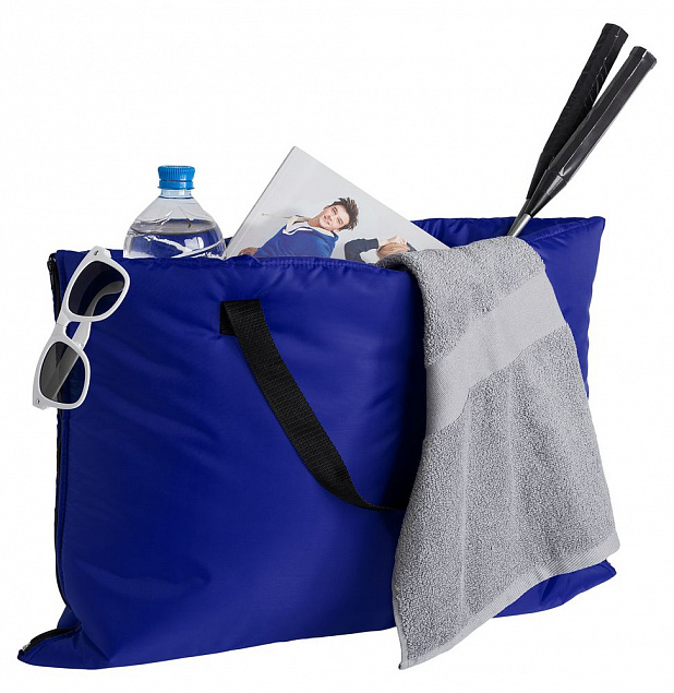 Пляжная сумка-трансформер Camper Bag, синяя с логотипом в Белгороде заказать по выгодной цене в кибермаркете AvroraStore