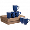Набор кружек Good Morning c покрытием софт-тач, синий с логотипом в Белгороде заказать по выгодной цене в кибермаркете AvroraStore