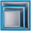 Коробка Cube M, голубая с логотипом в Белгороде заказать по выгодной цене в кибермаркете AvroraStore