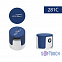 Беспроводная Bluetooth колонка "Echo", белый/темно-синий покрытие soft touch с логотипом в Белгороде заказать по выгодной цене в кибермаркете AvroraStore