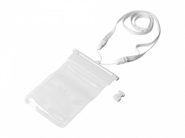 Чехол водонепроницаемый Splash для смартфонов, прозрачный/белый с логотипом в Белгороде заказать по выгодной цене в кибермаркете AvroraStore