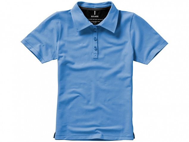 Рубашка поло Markham женская, голубой/антрацит с логотипом в Белгороде заказать по выгодной цене в кибермаркете AvroraStore