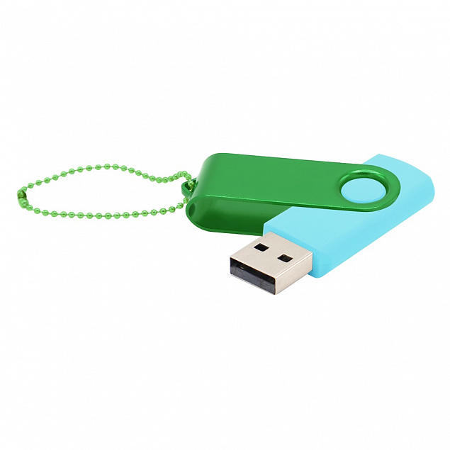 Флешка Designer To Go 2.0 USB 16Gb, бирюзовый/зеленый с логотипом в Белгороде заказать по выгодной цене в кибермаркете AvroraStore