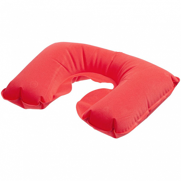 Надувная подушка под шею в чехле Sleep, красная с логотипом в Белгороде заказать по выгодной цене в кибермаркете AvroraStore