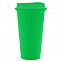 Стакан с крышкой Color Cap, зеленый с логотипом в Белгороде заказать по выгодной цене в кибермаркете AvroraStore