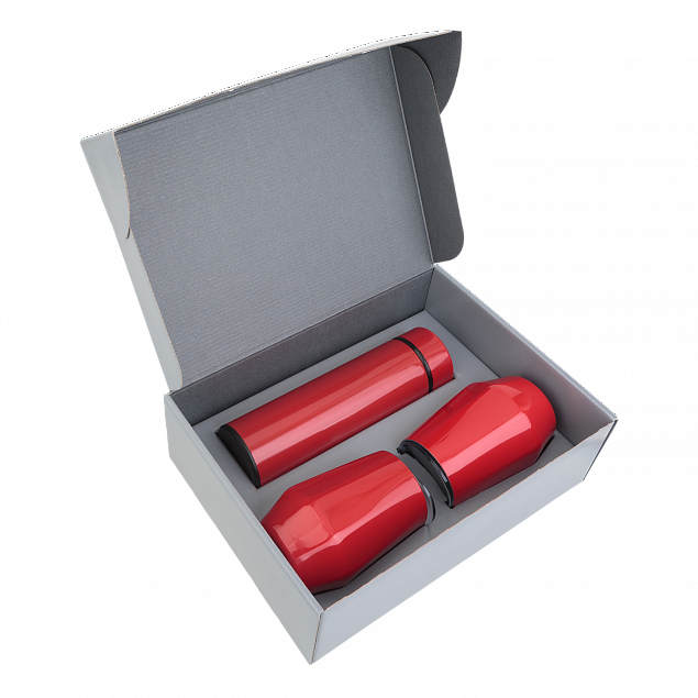Набор Hot Box E2 grey (красный) с логотипом в Белгороде заказать по выгодной цене в кибермаркете AvroraStore