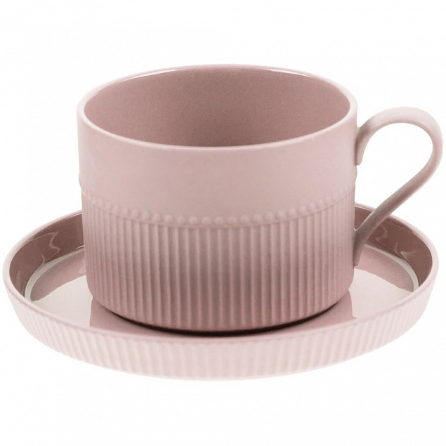 Чайная пара Pastello Moderno, розовая с логотипом в Белгороде заказать по выгодной цене в кибермаркете AvroraStore