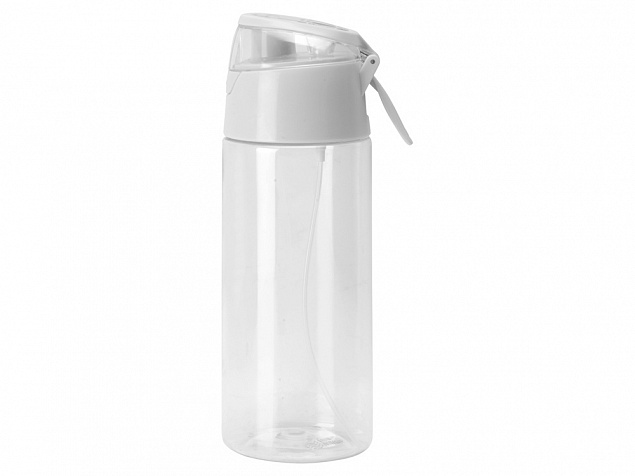 Спортивная бутылка с пульверизатором Spray, 600мл, Waterline, белый с логотипом в Белгороде заказать по выгодной цене в кибермаркете AvroraStore