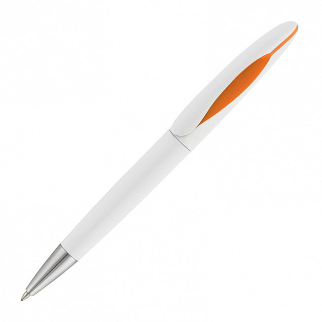 Ручка шариковая "Sophie", белый/оранжевый с логотипом в Белгороде заказать по выгодной цене в кибермаркете AvroraStore