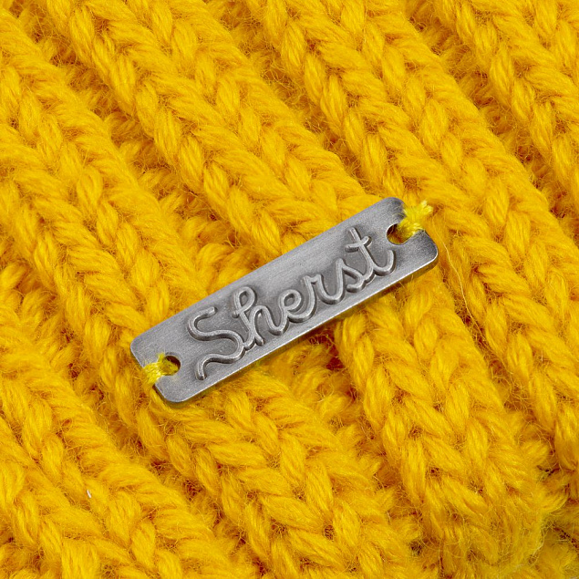 Шапка Uni, желтая с логотипом в Белгороде заказать по выгодной цене в кибермаркете AvroraStore