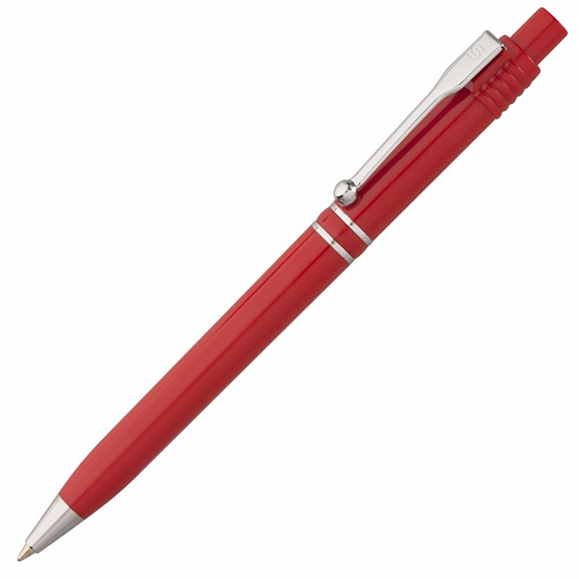 Ручка шариковая Raja Chrome, красная с логотипом в Белгороде заказать по выгодной цене в кибермаркете AvroraStore