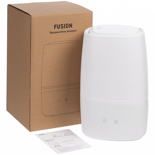 Комнатный увлажнитель-ароматизатор воздуха Fusion, белый с логотипом в Белгороде заказать по выгодной цене в кибермаркете AvroraStore