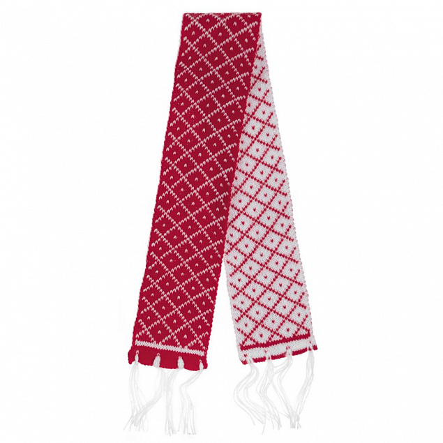 Вязаный шарфик Dress Cup, красный с логотипом в Белгороде заказать по выгодной цене в кибермаркете AvroraStore