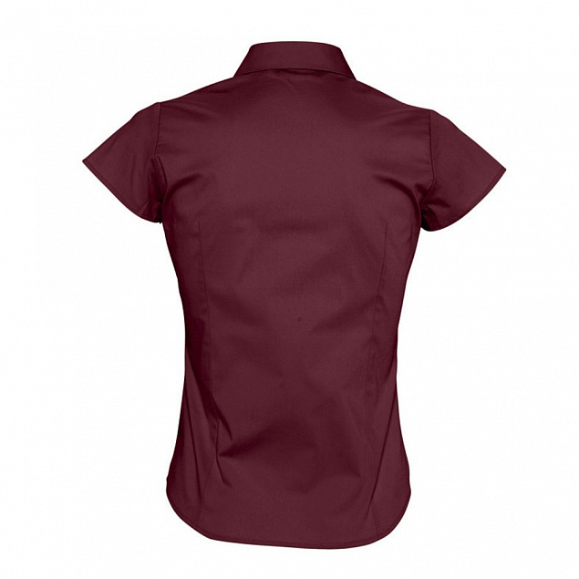 Рубашка женская с коротким рукавом Excess, бордовая с логотипом в Белгороде заказать по выгодной цене в кибермаркете AvroraStore