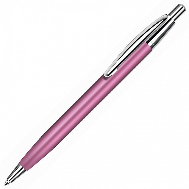 Ручка шариковая EPSILON,, розовый/хром, металл с логотипом в Белгороде заказать по выгодной цене в кибермаркете AvroraStore