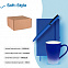 Набор подарочный SOFT-STYLE: бизнес-блокнот, ручка, кружка, коробка, стружка, синий с логотипом в Белгороде заказать по выгодной цене в кибермаркете AvroraStore