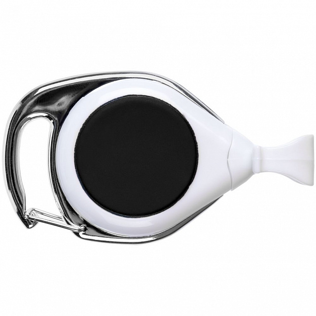 Ретрактор Dorset, белый с черным с логотипом в Белгороде заказать по выгодной цене в кибермаркете AvroraStore