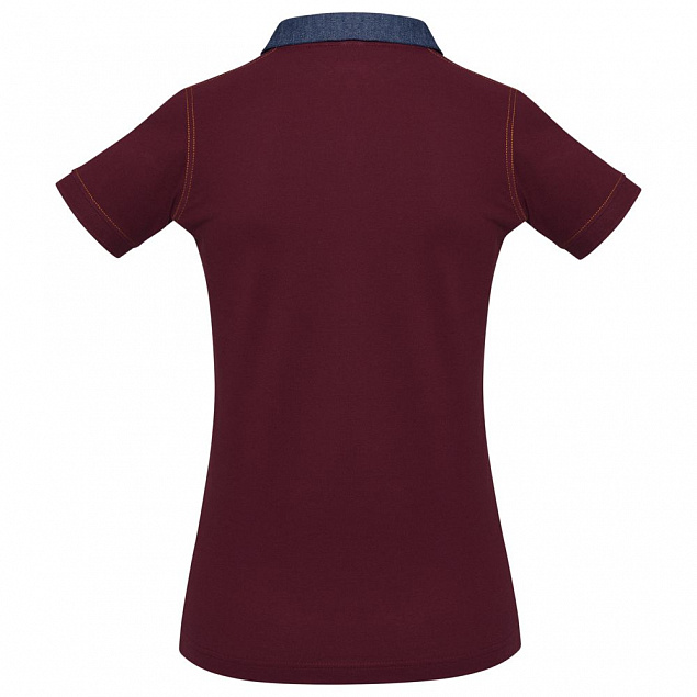 Рубашка поло женская DNM Forward бордовая с логотипом в Белгороде заказать по выгодной цене в кибермаркете AvroraStore