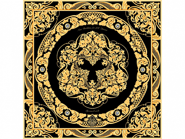 Платок «Златоустовская гравюра» с логотипом в Белгороде заказать по выгодной цене в кибермаркете AvroraStore