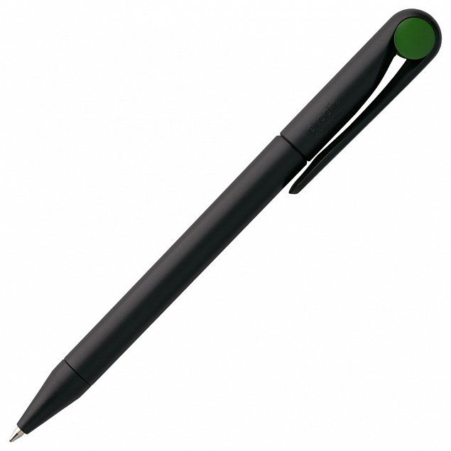 Ручка шариковая Prodir DS1 TMM Dot, черная с зеленым с логотипом в Белгороде заказать по выгодной цене в кибермаркете AvroraStore