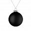 Елочный шар Finery Matt, 8 см, матовый черный с логотипом в Белгороде заказать по выгодной цене в кибермаркете AvroraStore