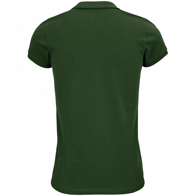 Рубашка поло женская Planet Women, темно-зеленая с логотипом в Белгороде заказать по выгодной цене в кибермаркете AvroraStore
