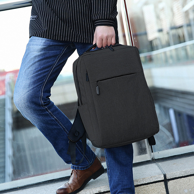 Рюкзак "Lifestyle" - Черный AA с логотипом в Белгороде заказать по выгодной цене в кибермаркете AvroraStore