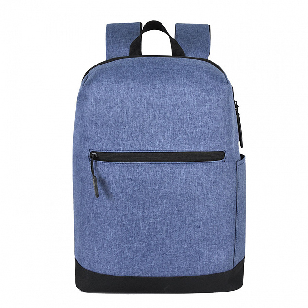 Рюкзак Boom, синий/чёрный, 43 x 30 x 13 см, 100% полиэстер  с логотипом в Белгороде заказать по выгодной цене в кибермаркете AvroraStore